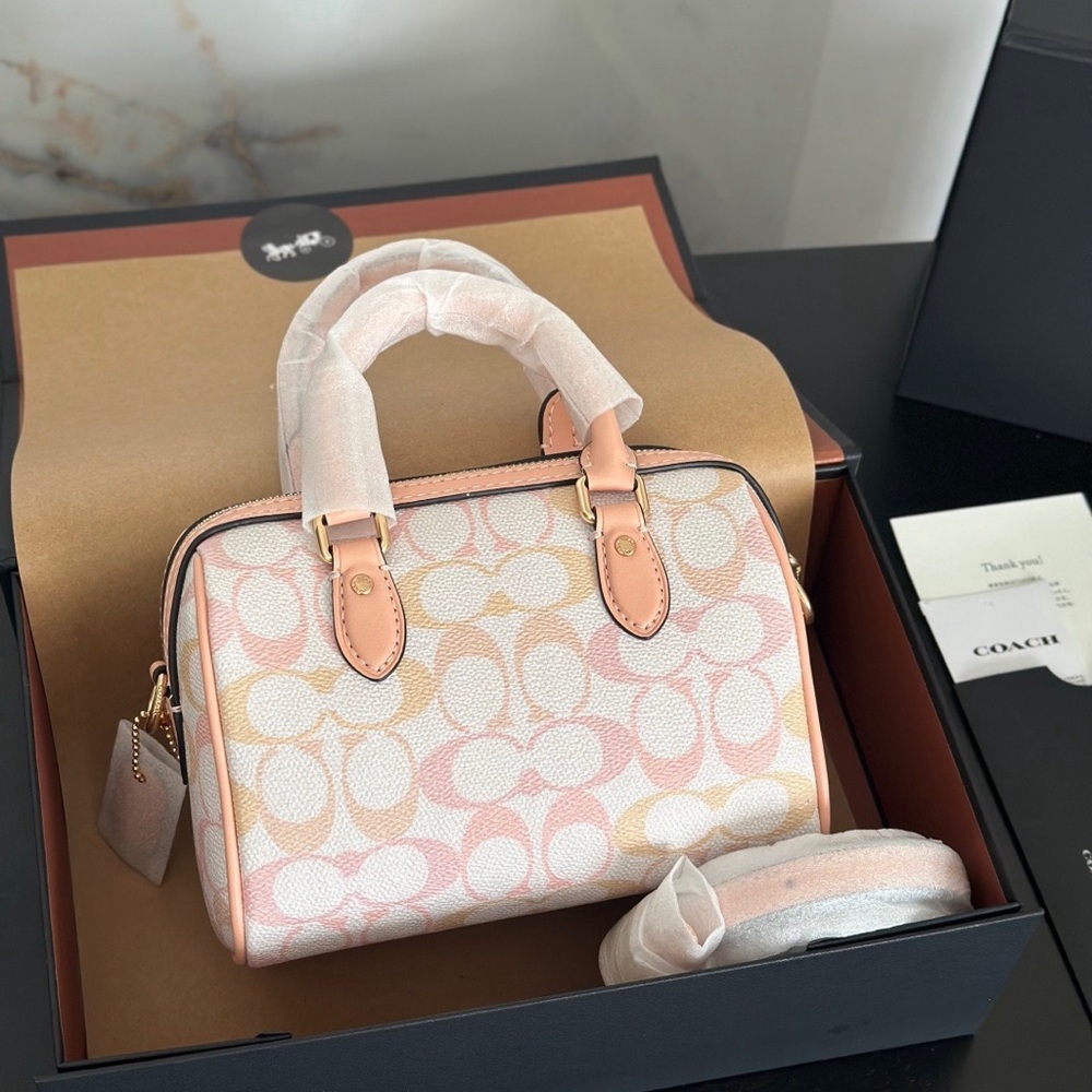Coach Sherbet Gradient Monogram Mini Satchel - Picture 5 of 9